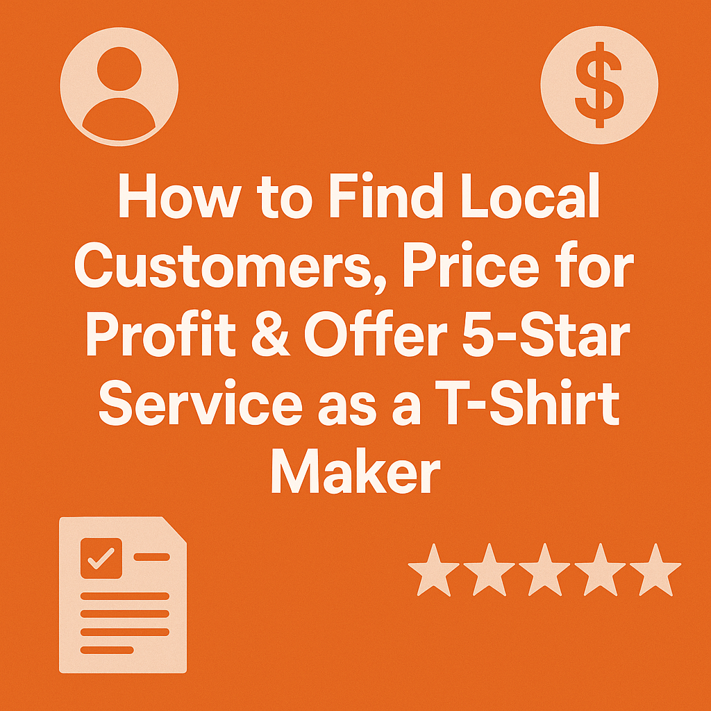 How to Find Local Customers, Price for Profit & Offer 5-Star Service as a T-Shirt Maker - Hur&Co.