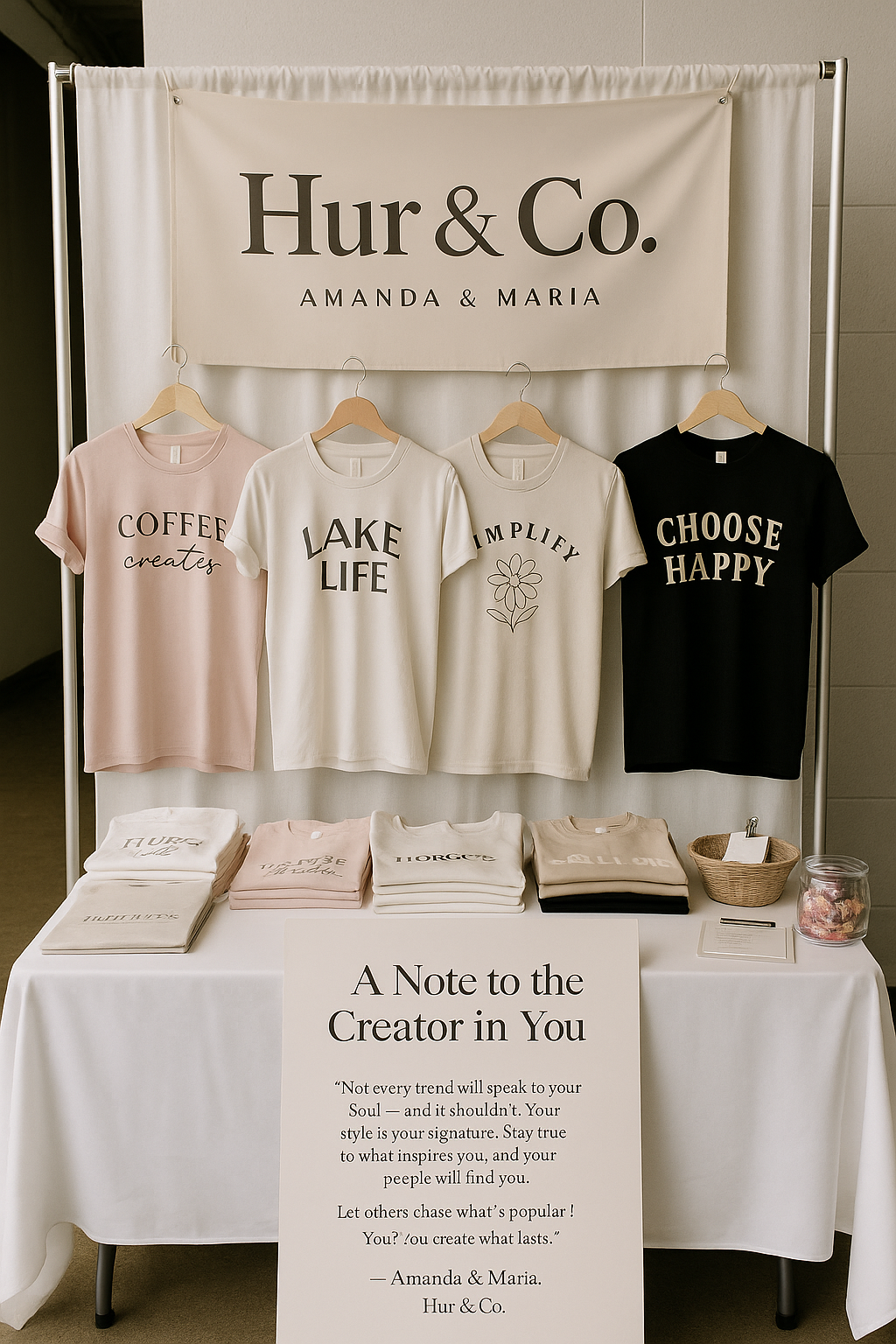 How to set up a pop-up t-shirt booth - Hur&Co.
