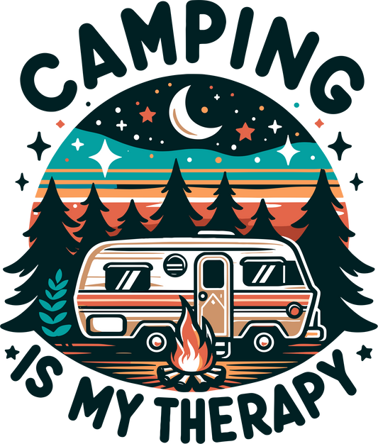 Camping dtf transfer