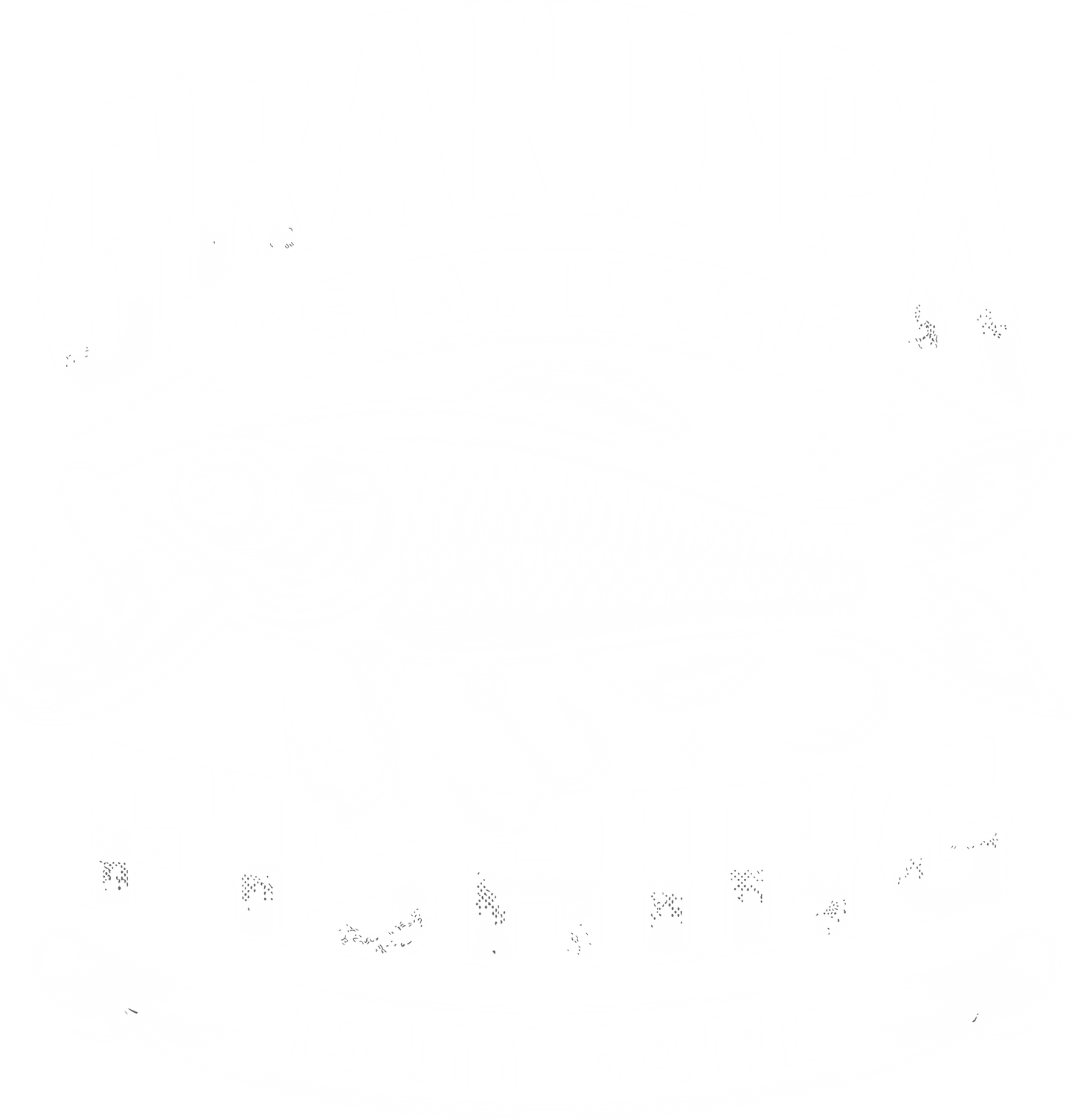 Grandpa fishing white dtf transfer