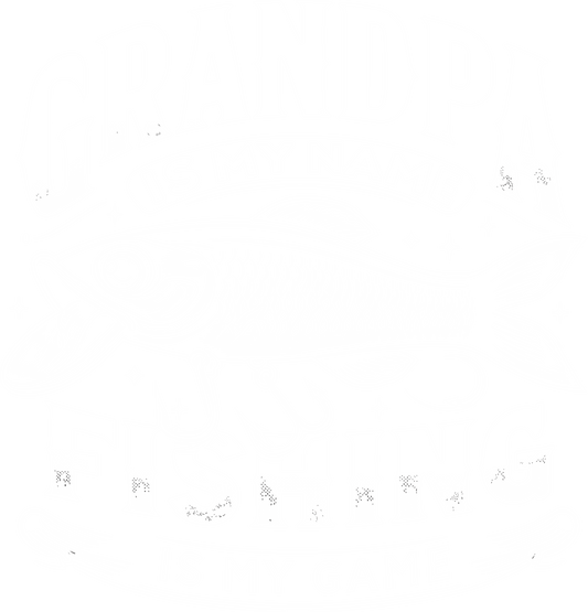 Grandpa fishing white dtf transfer