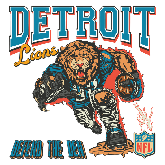 Detroit - Lions - Den  dtf transfer