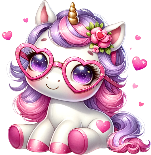 Unicorn Glasses Dtf transfer