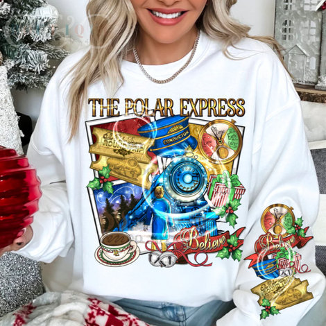 Polar Express with Sleeves dtf transfer