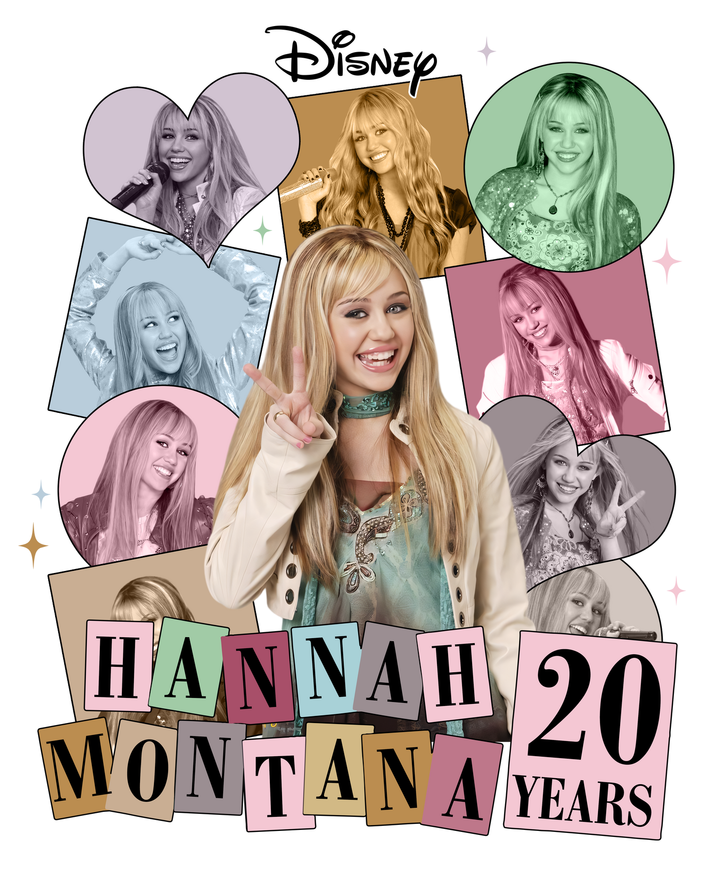 Hannah Montana 20 years Dtf transfer