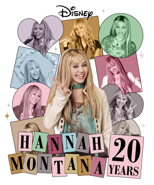 Hannah Montana 20 years Dtf transfer