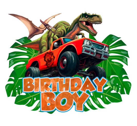 Bday boy dino dtf transfer