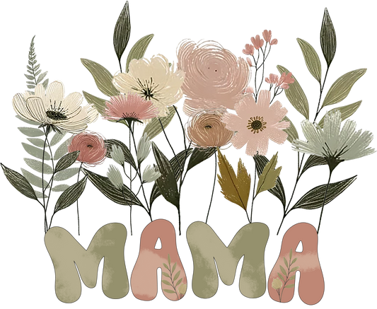 Mama flowers dtf transfer