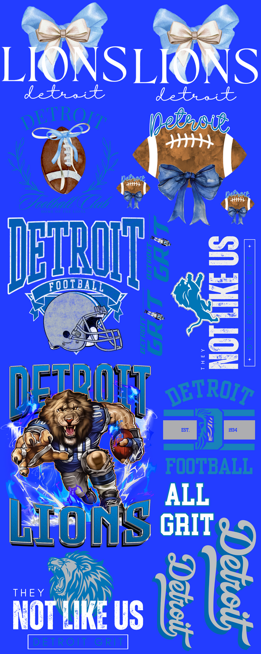 16x40 #1 Detroit Lions gang sheet