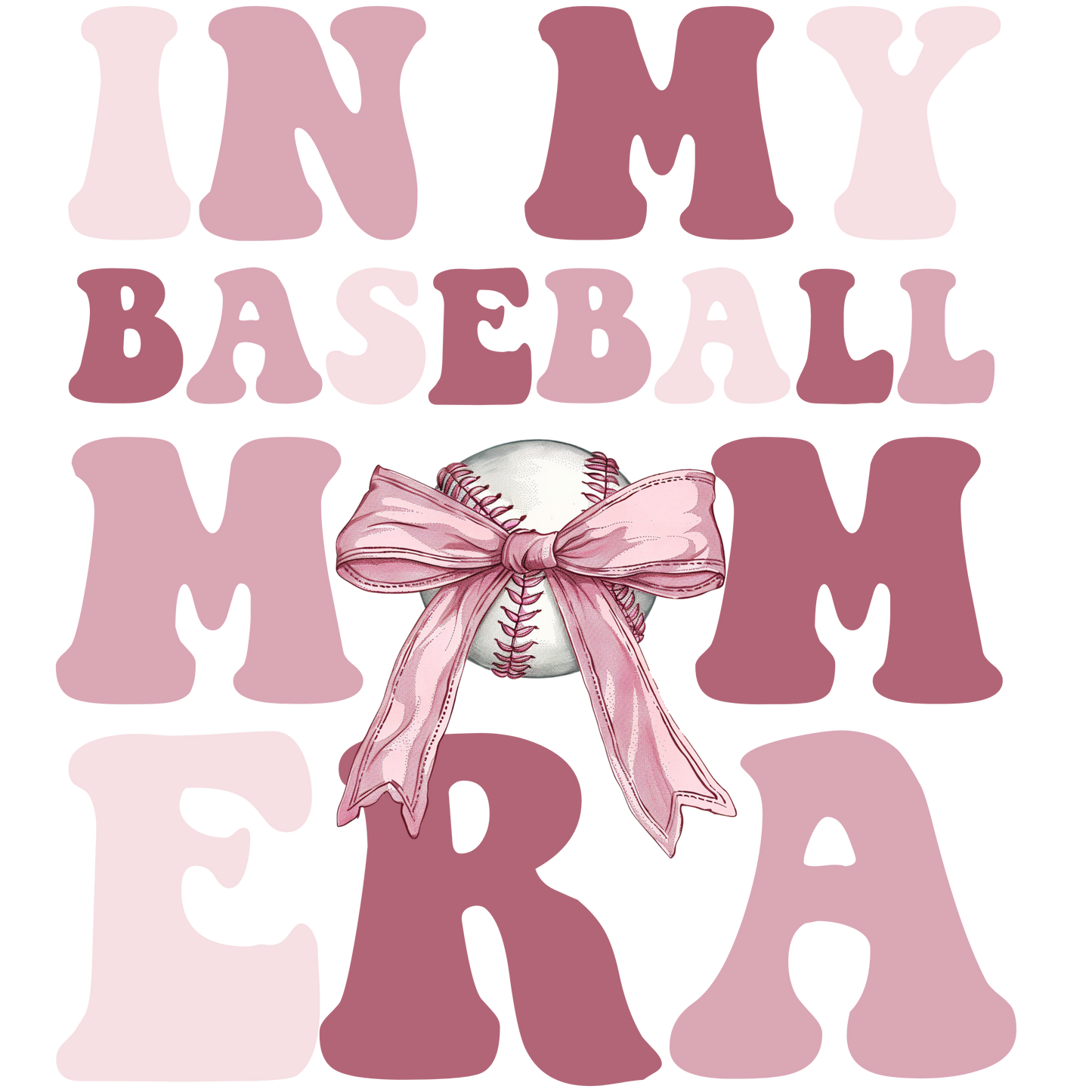 era  baseball mama bow  dtf transfer