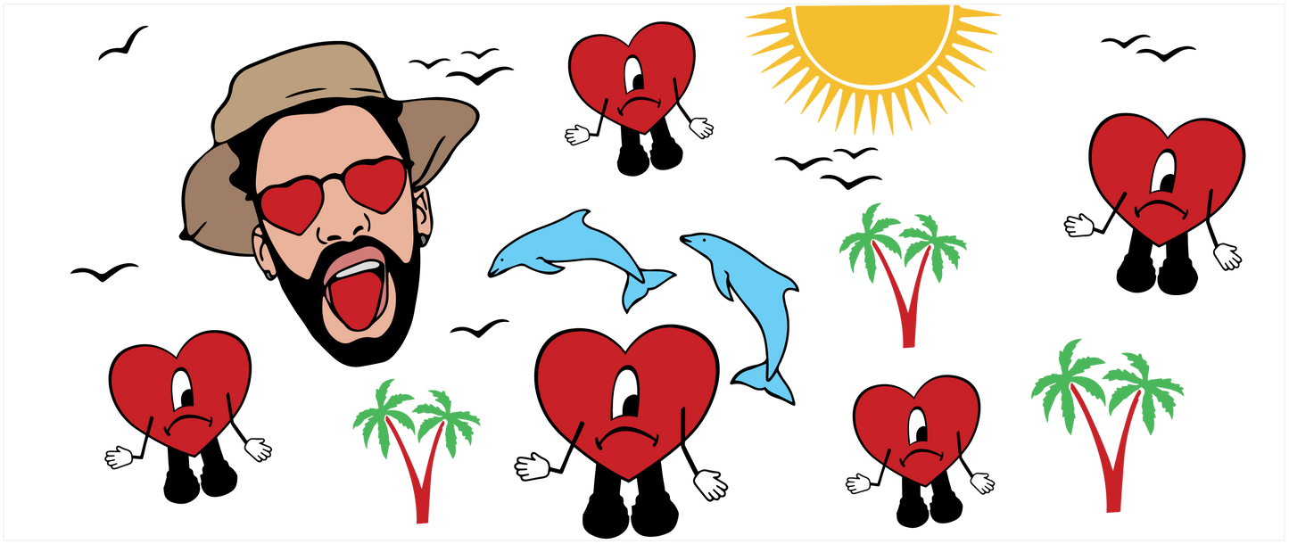 Libbey 16oz Cup UV Bad Bunny