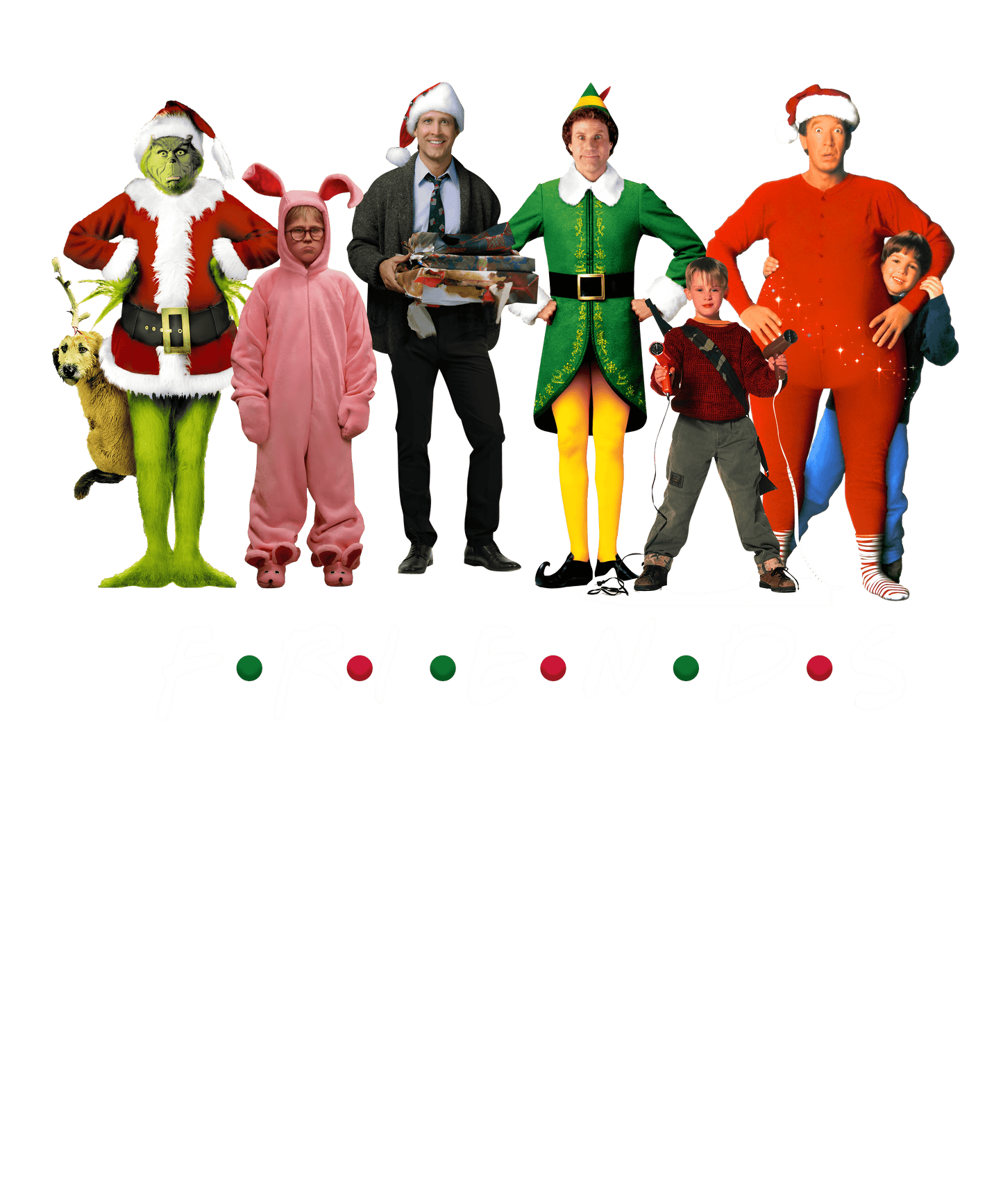 Friends 7 Christmas Dtf Transfer