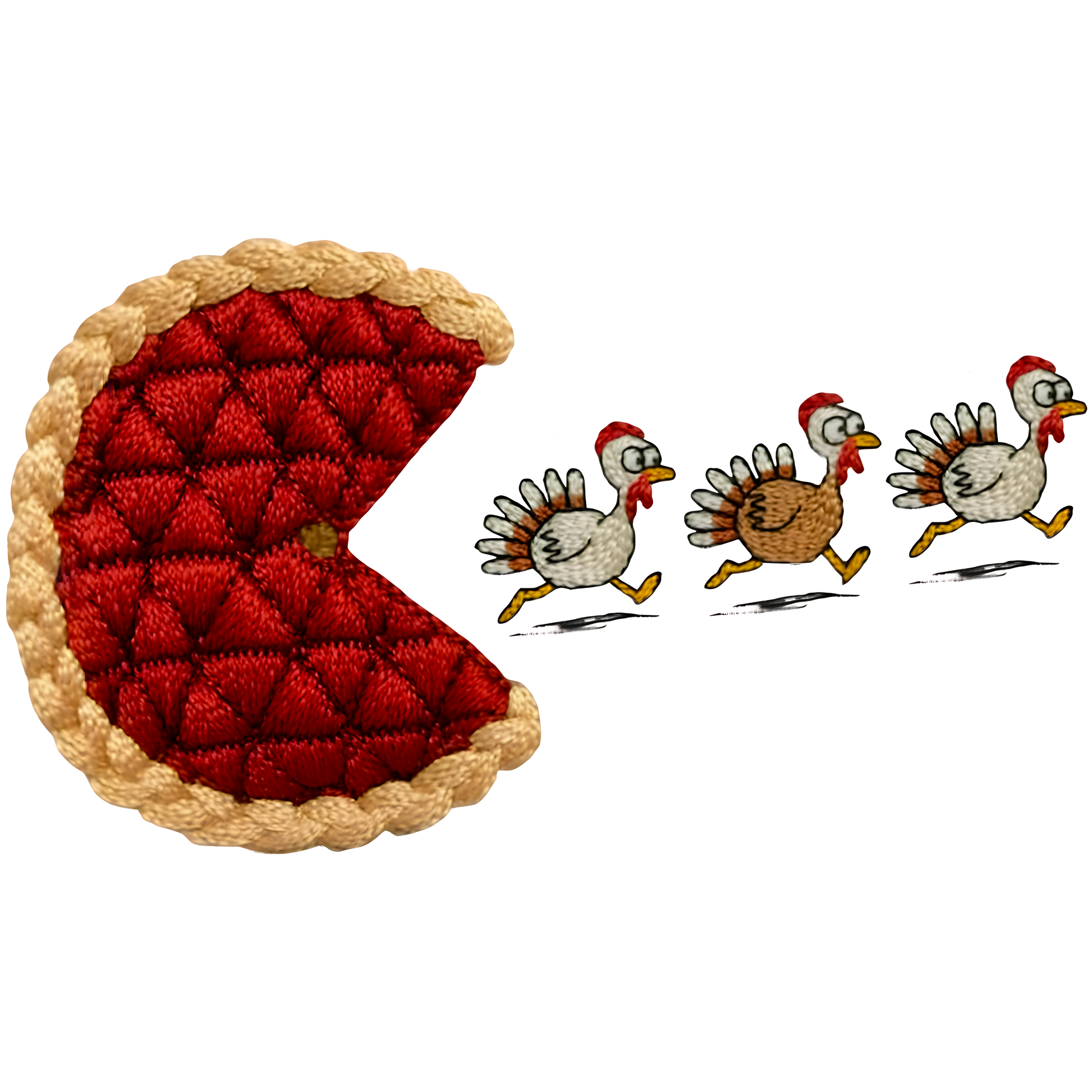 Pie chasing turkeys faux yarn - Hur&Co.
