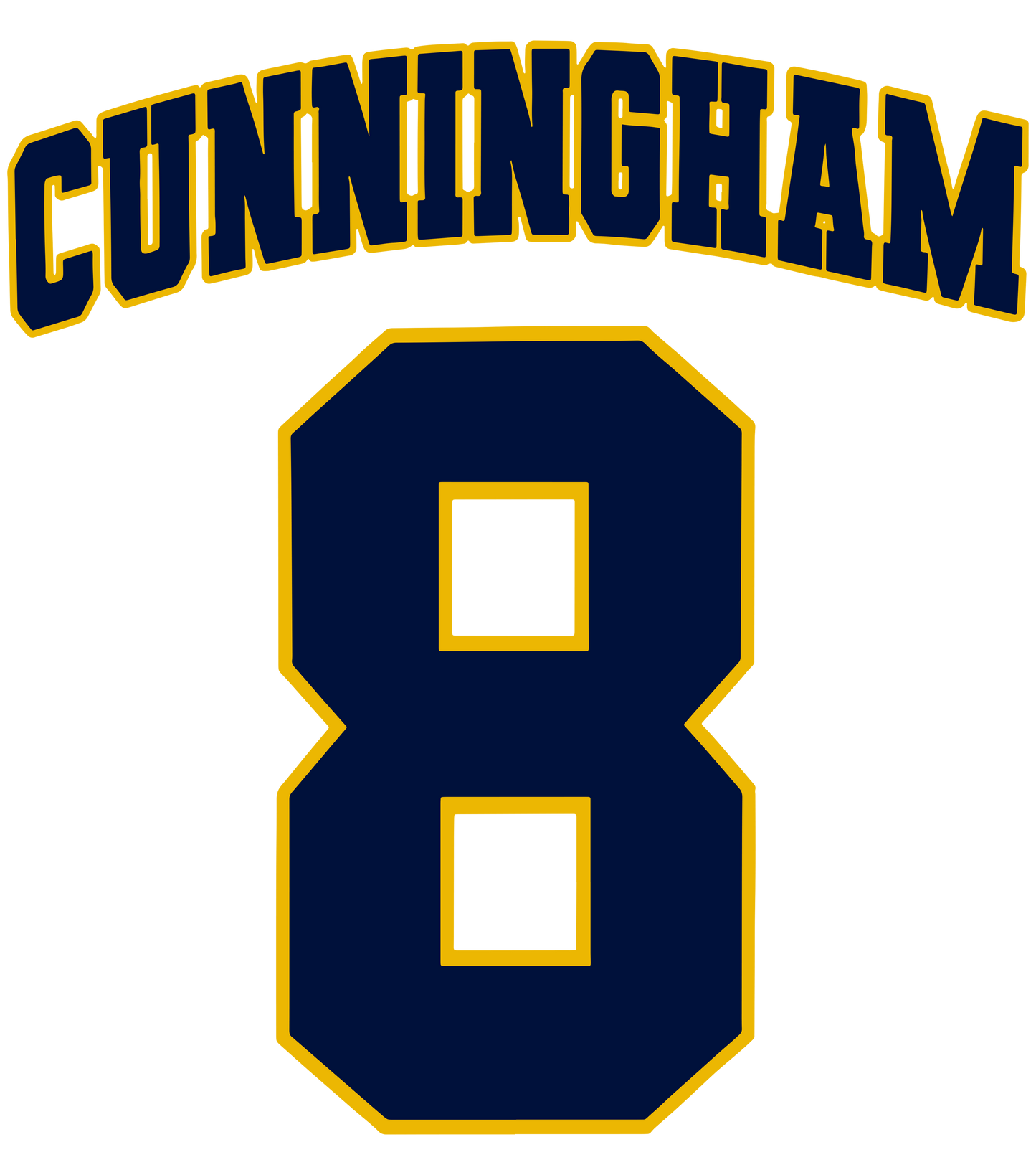 Cunningham #8 DTF transfer