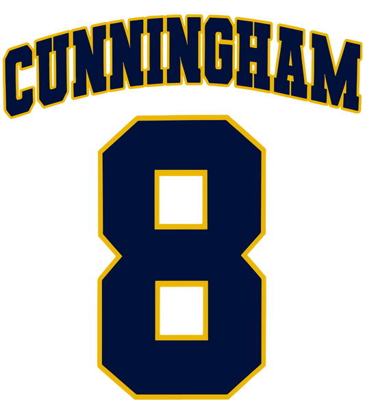 Cunningham #8 DTF transfer