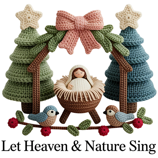 Let heaven and nature sing faux yarn