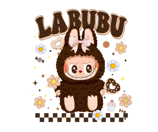 Brown bow labubu