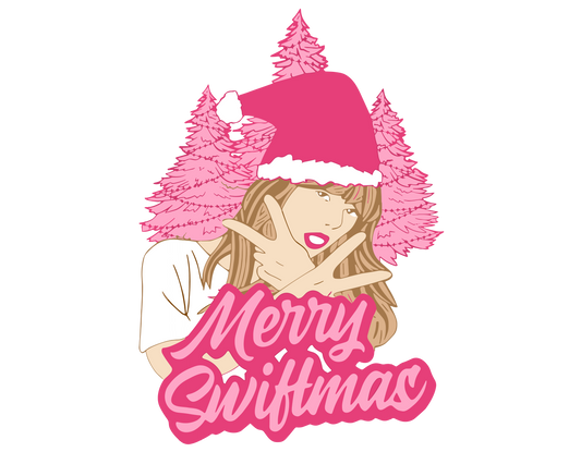 Pink Merry Swiftmas DTF Transfer