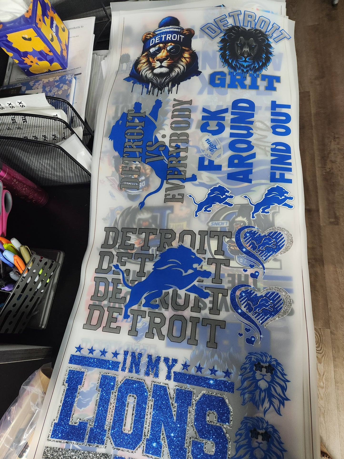 Dtf Mystery bag DETROIT LIONS 35 MIXED DTF TRANSFERS