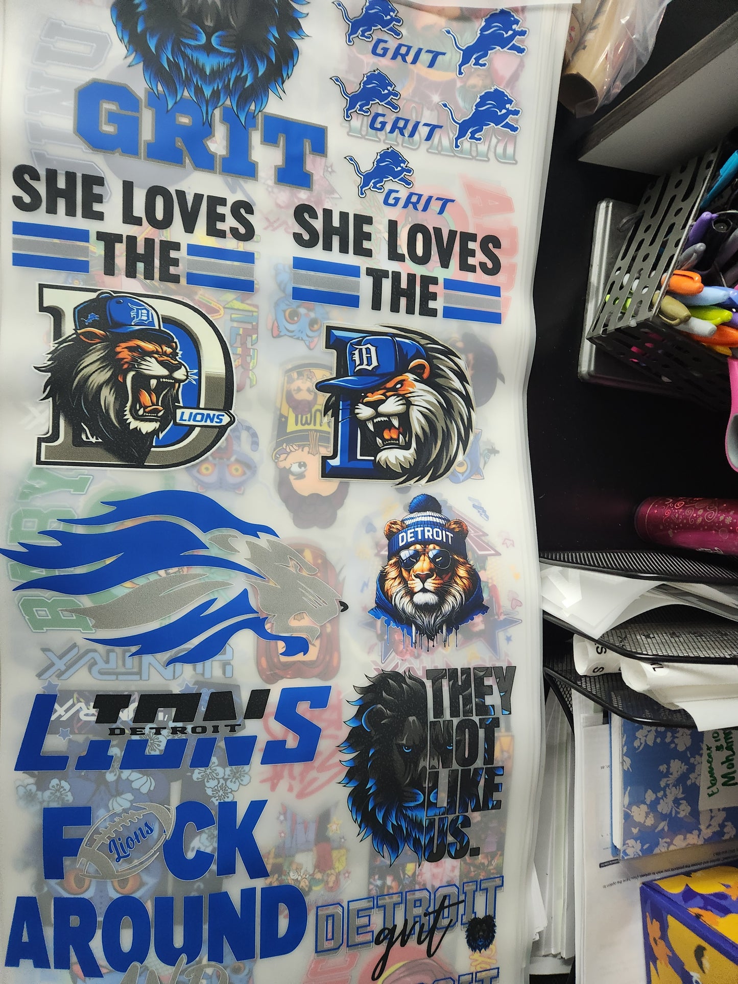 Dtf Mystery bag DETROIT LIONS 35 MIXED DTF TRANSFERS