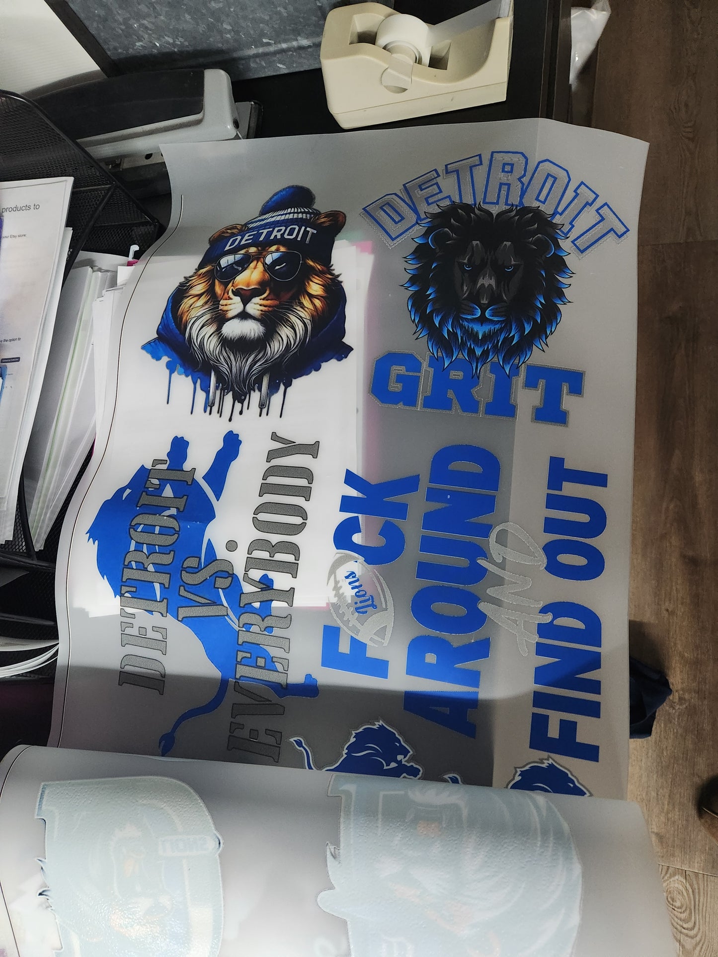 Dtf Mystery bag DETROIT LIONS 35 MIXED DTF TRANSFERS