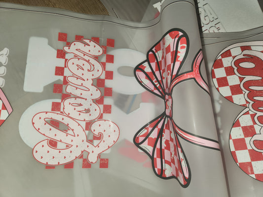 Mixed Bundle of 2026 newest Valentines day drop! 20 dtf transfers 5 uvdtf decals Mixed sizes $10