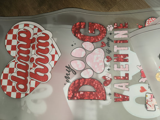 Mixed Bundle of 2026 newest Valentines day drop! 20 dtf transfers 5 uvdtf decals Mixed sizes $10