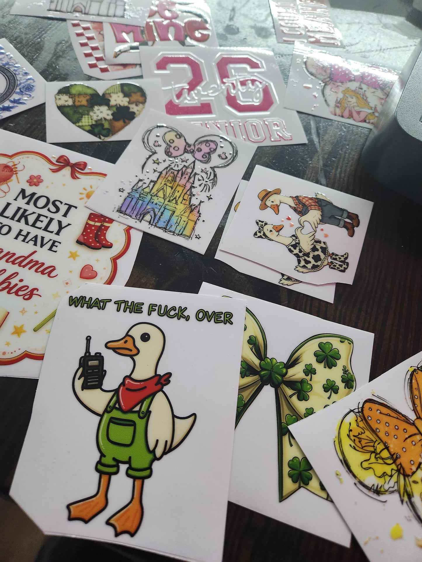 cutey longhorn Uv DECAL (4in)