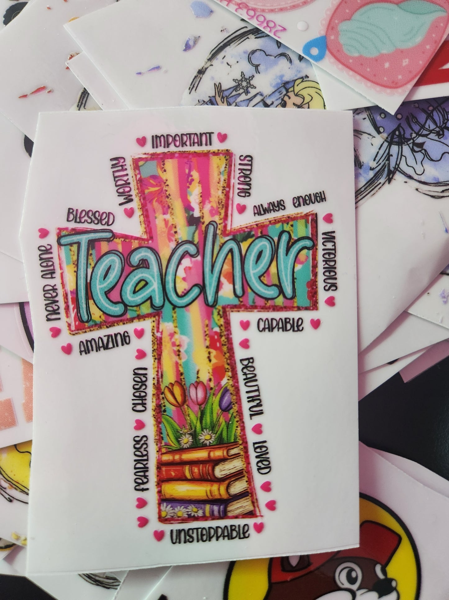 cutey longhorn Uv DECAL (4in)