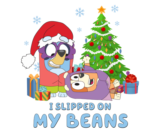 slipped on my beans christmas DTF Transfer