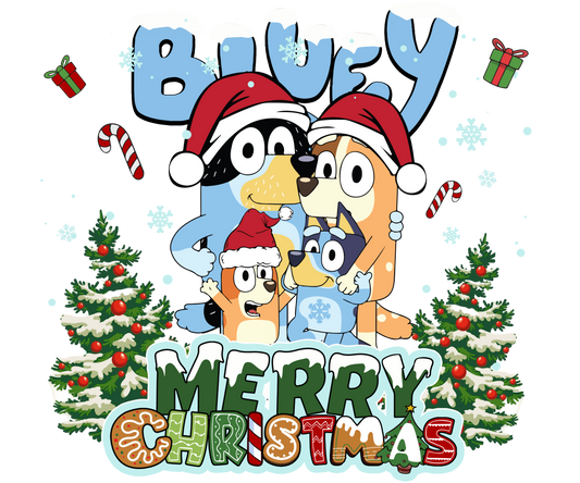 family bluey christmas DTF Transfer