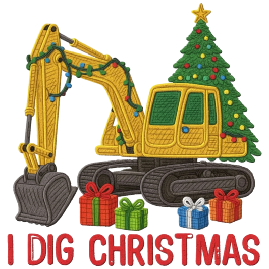 I dig Christmas faux yarn