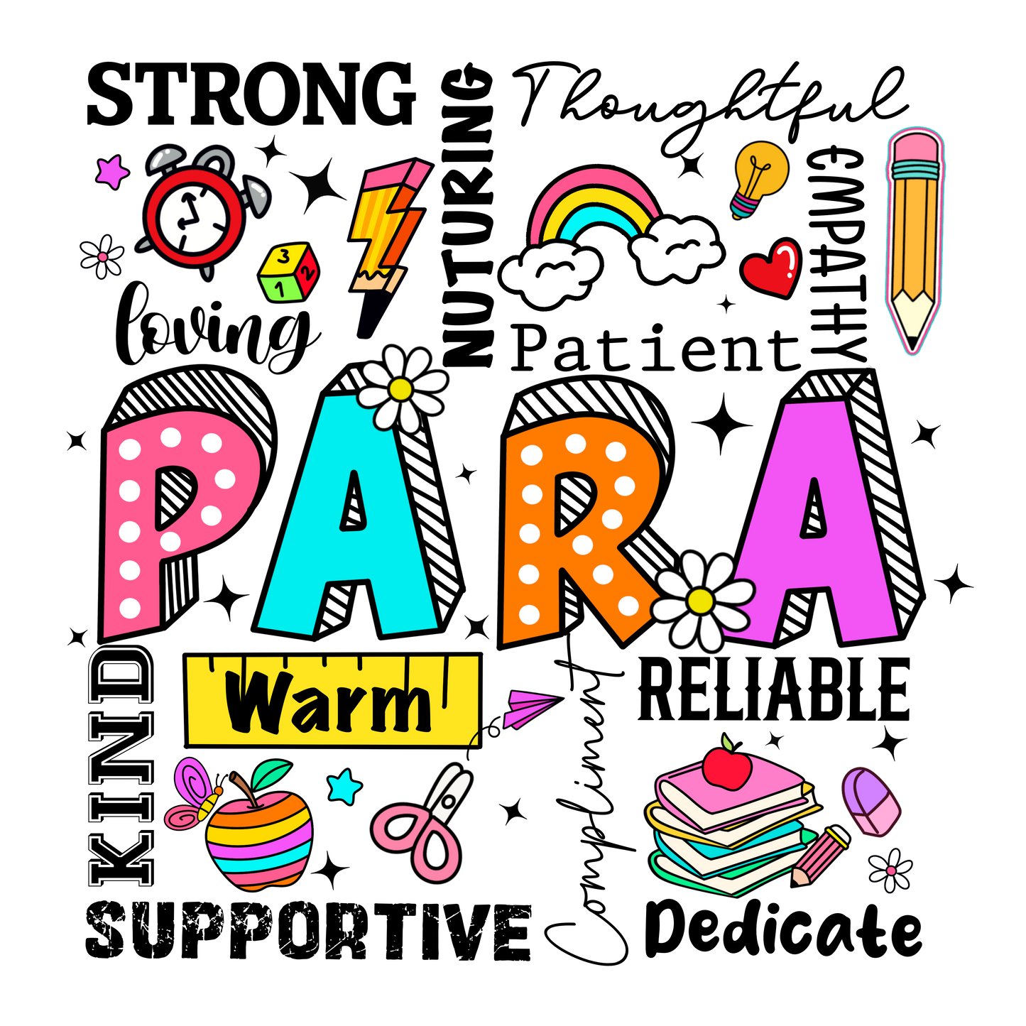 PARA BLOCK COLORS DTF TRANSFER