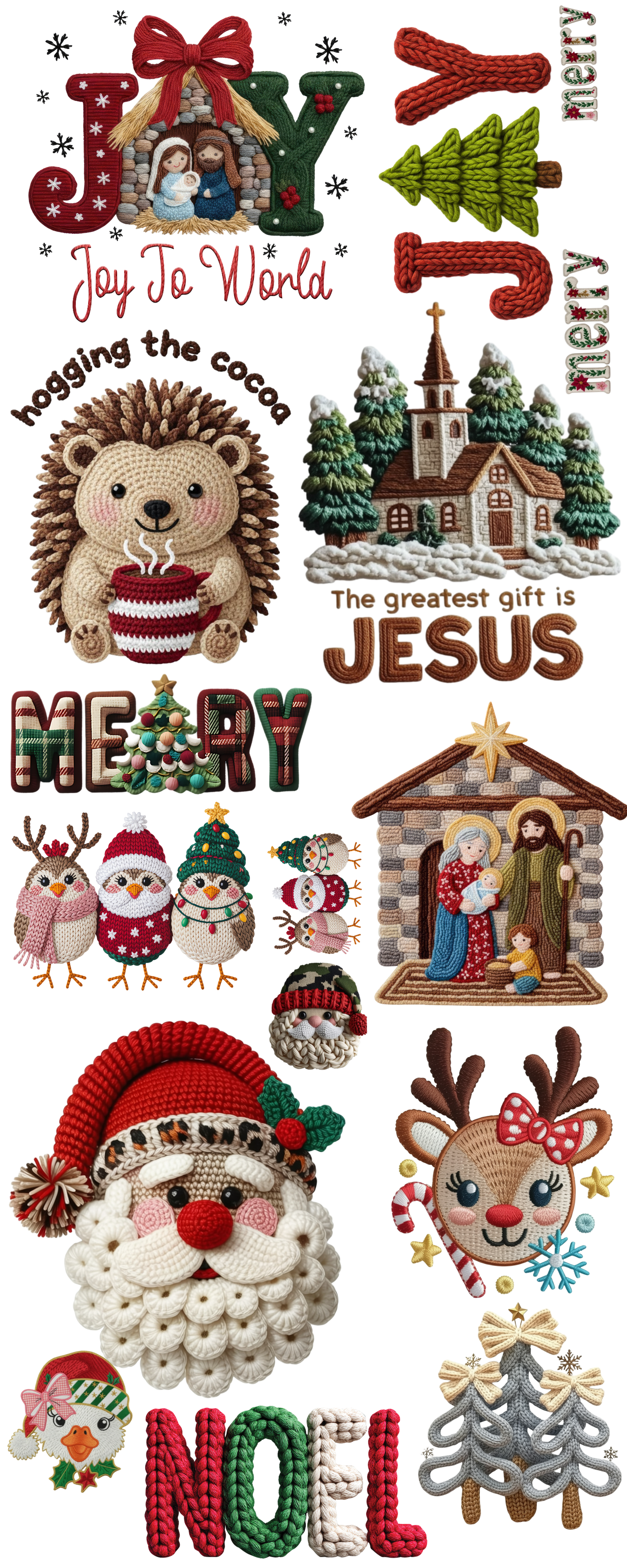 Pre-made Christmas 16x40#1 faux yarn - Hur&Co.