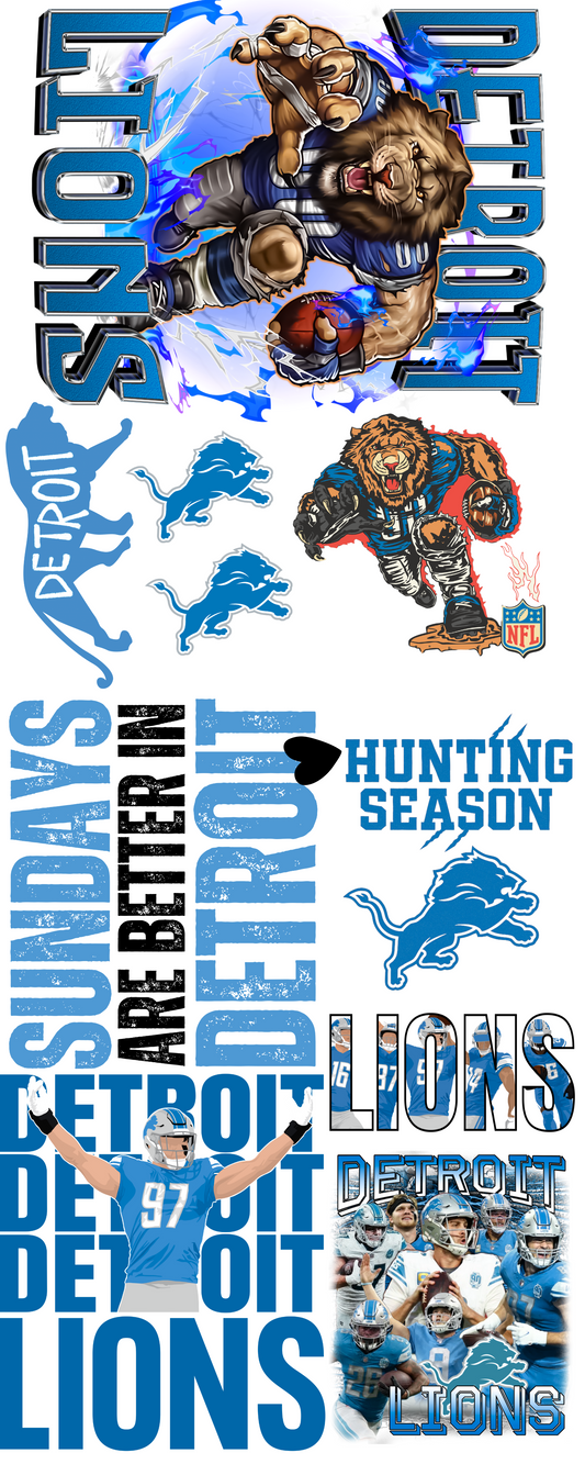 16x40 #2 Detroit Lions gang sheet