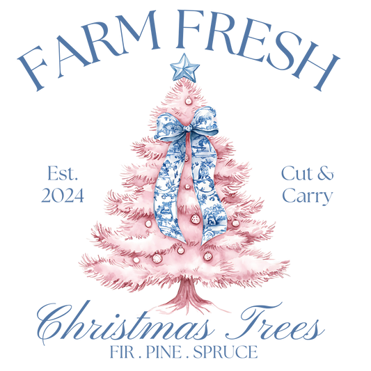 Farm Fresh Cut Christmas tree dtf transfer