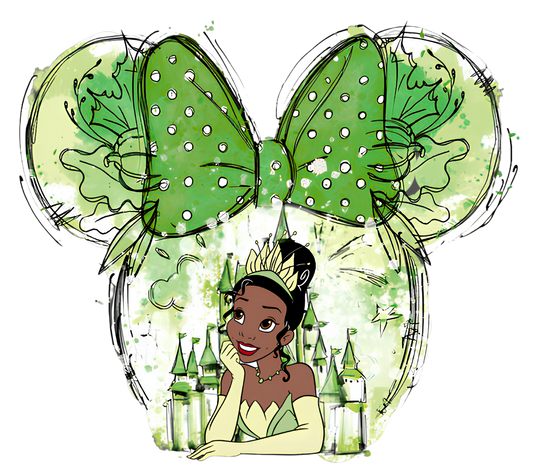 Tiana castle dtf transfer