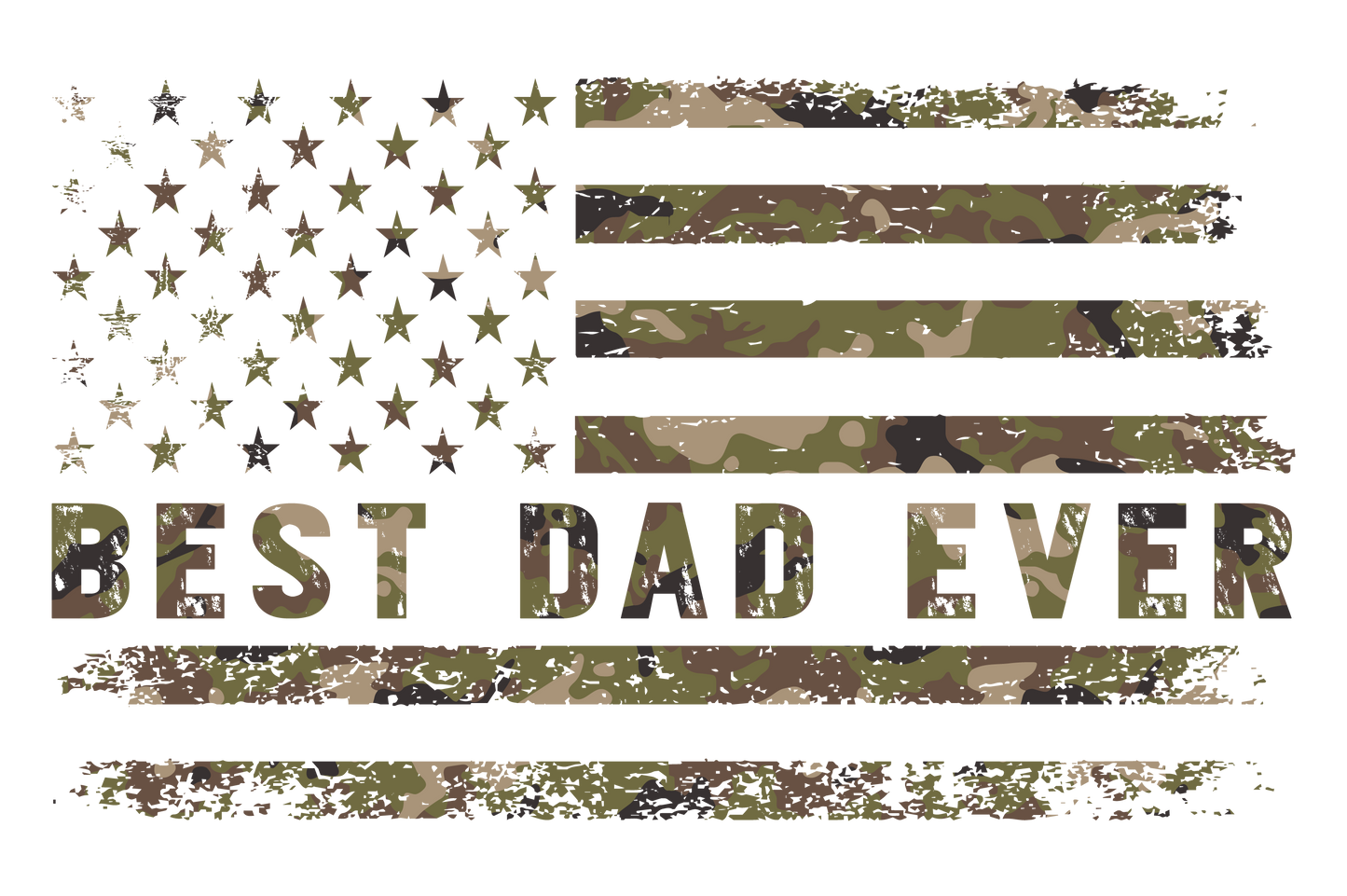 MAMA BEST DAD EVER FLAG DTF transfer