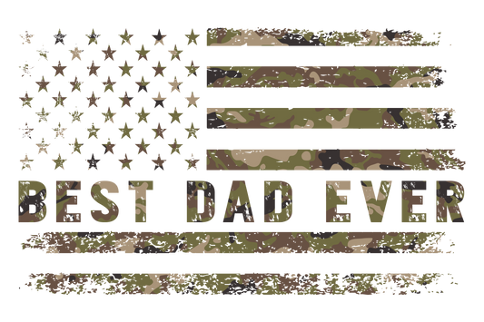 MAMA BEST DAD EVER FLAG DTF transfer