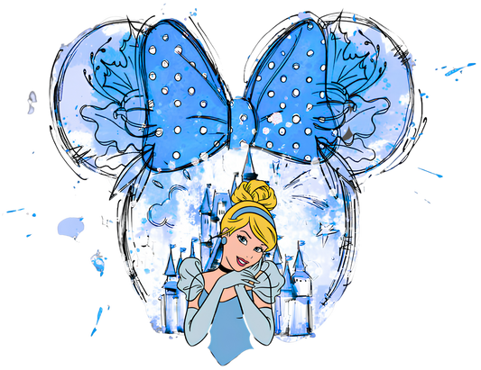 Cinderella Castle dtf transfer