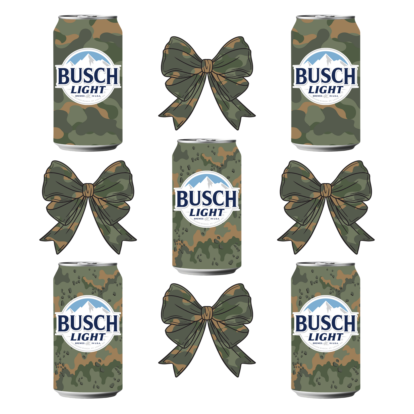 camo beer  dtf transfer
