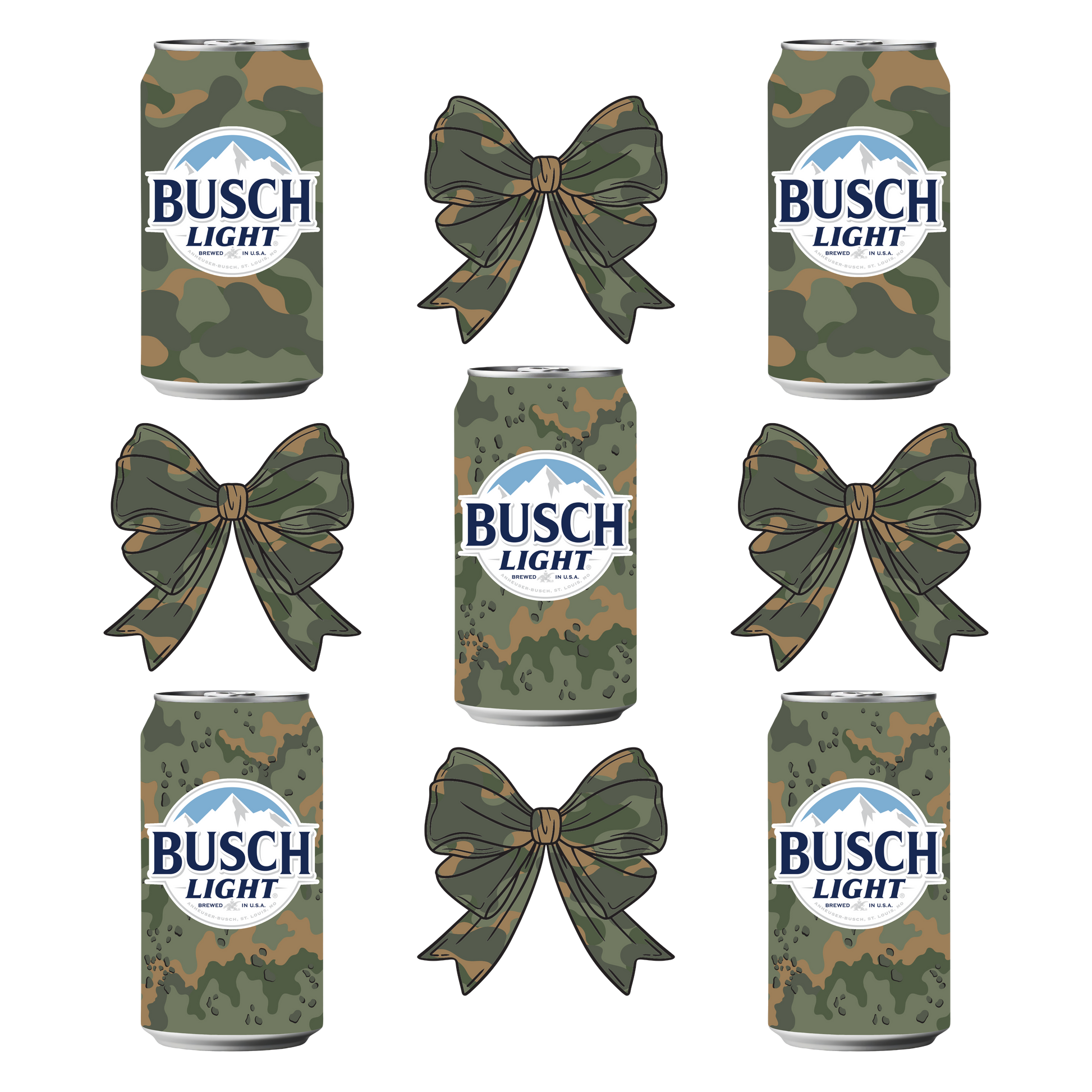 camo beer  dtf transfer