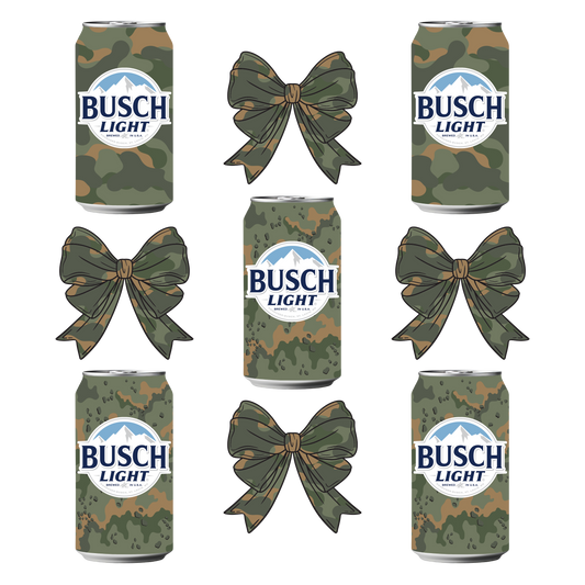 camo beer  dtf transfer