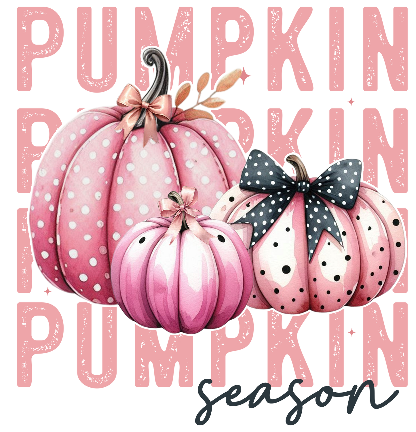 Pink Pumpkin Season Dtf Transfer