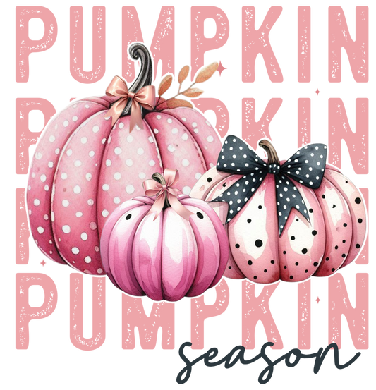 Pink Pumpkin Season Dtf Transfer