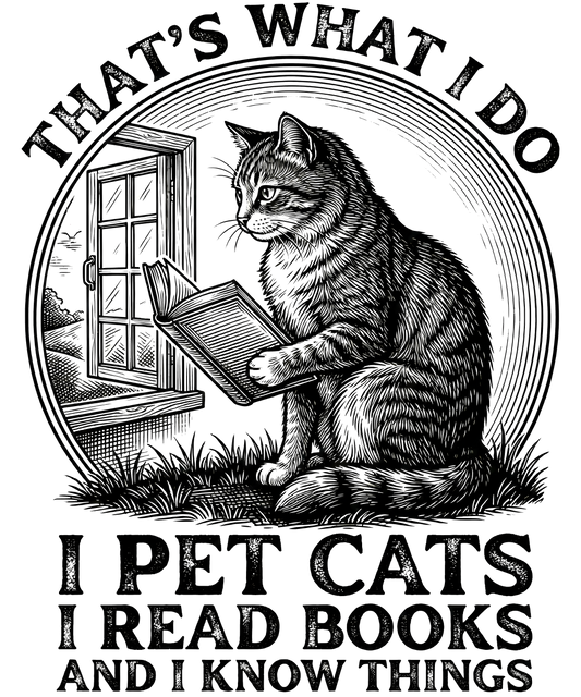 I pet cats I read books dtf transfer