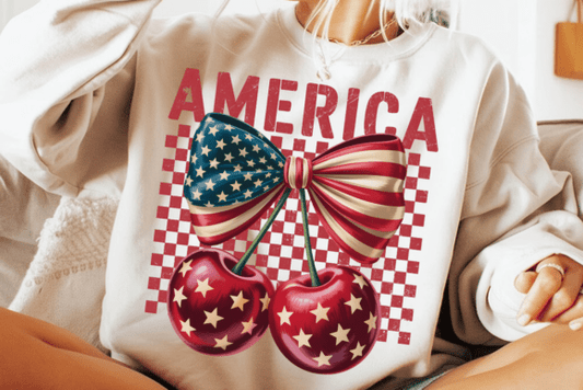 America Cherries red checkered