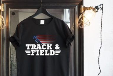 Track and field DTF transfer