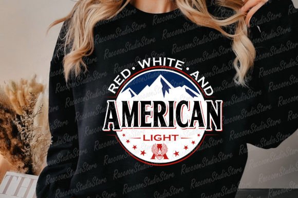 Red white & American light DTF TRANSFER