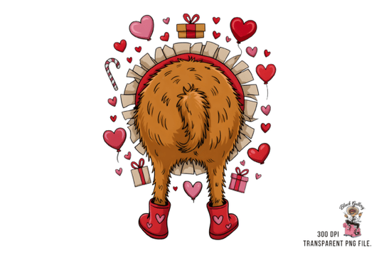 Booty longhorn ❤️dtf transfer